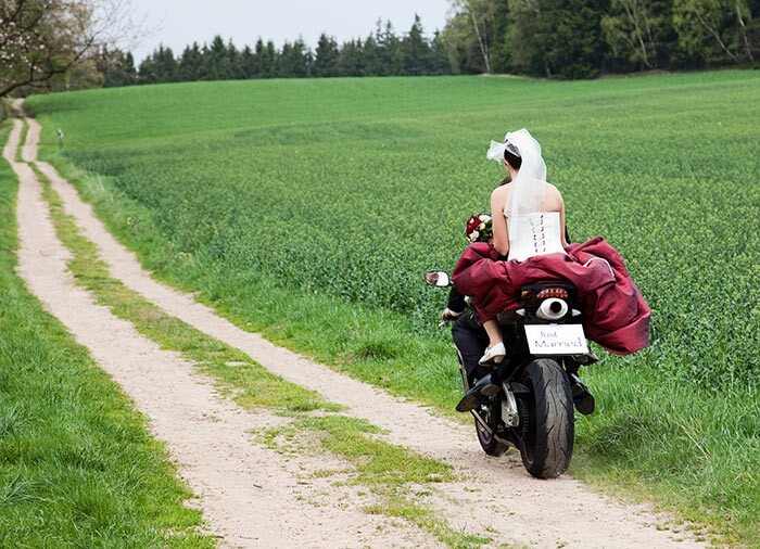 Mottohochzeit Bikerhochzeit