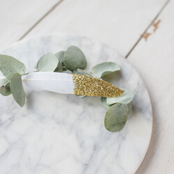 Glitzer Deko für die Hochzeit