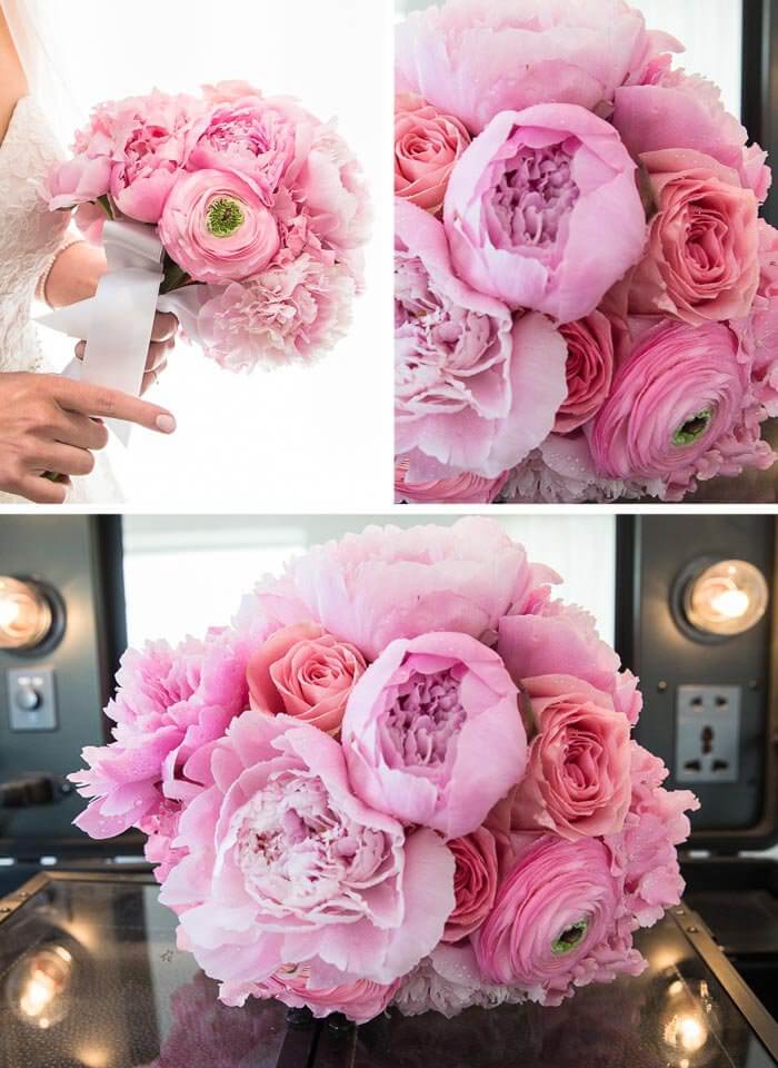 Pfingtrosenstrauß zur Hochzeit