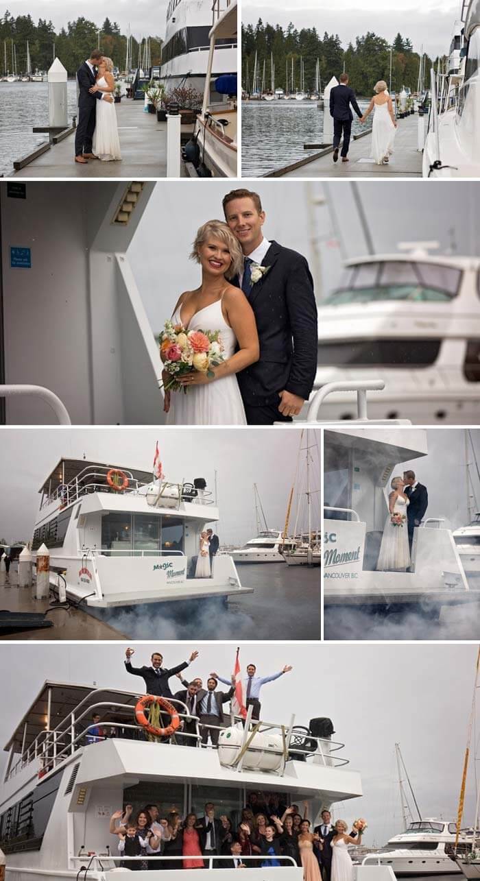 Feier der Regenschirm Hochzeit