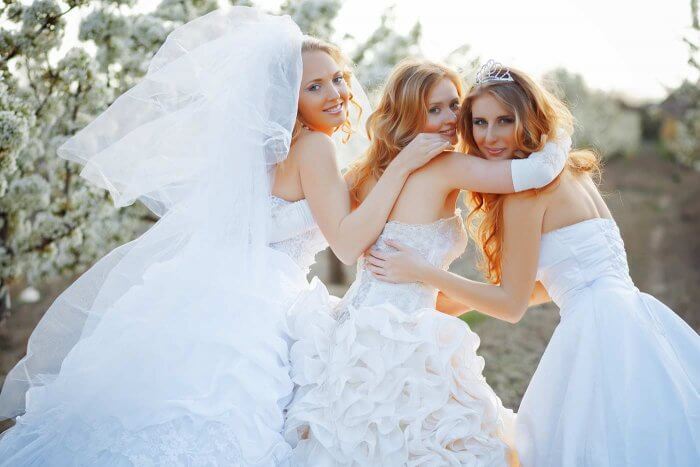 Braut Bräute Brautkleid Weltrekord