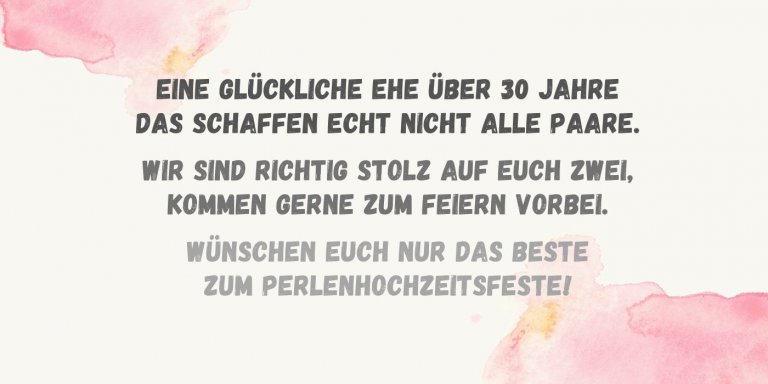Perlenhochzeit Geschenke Schöne Ideen zum 30. Hochzeitstag