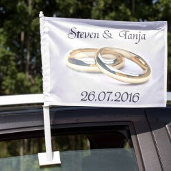 Autoflagge Hochzeit