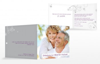 Einladungskarten Silberhochzeit Viele Ideen für Text & Design