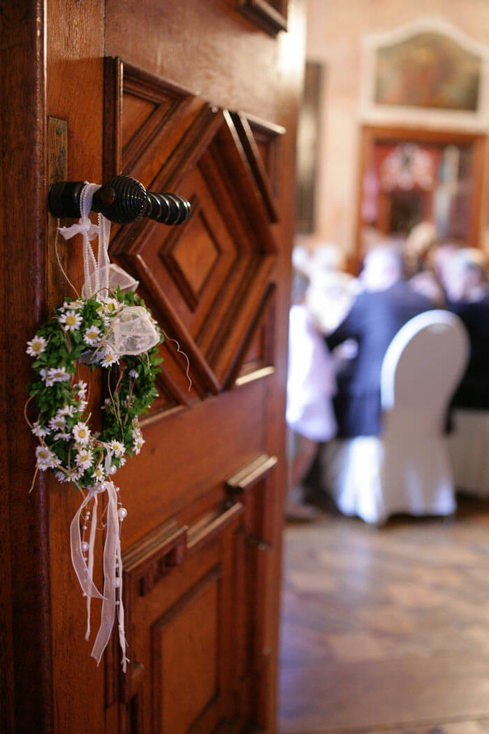 Hochzeitsdeko Tür