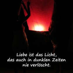 Liebessprüche - Liebe ist das Licht, das auch in dunklen Zeiten nie verlöscht.