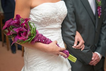 Brautstrauß mit lila Calla