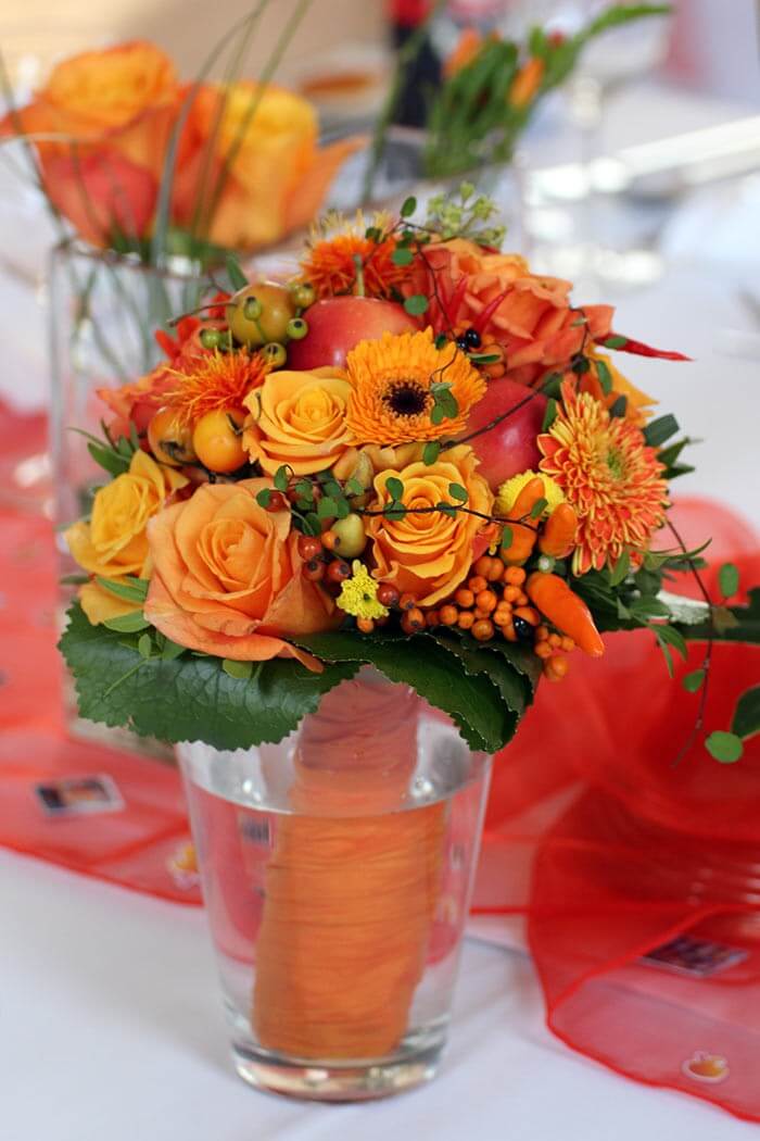 Brautstrauß Rot-Orange