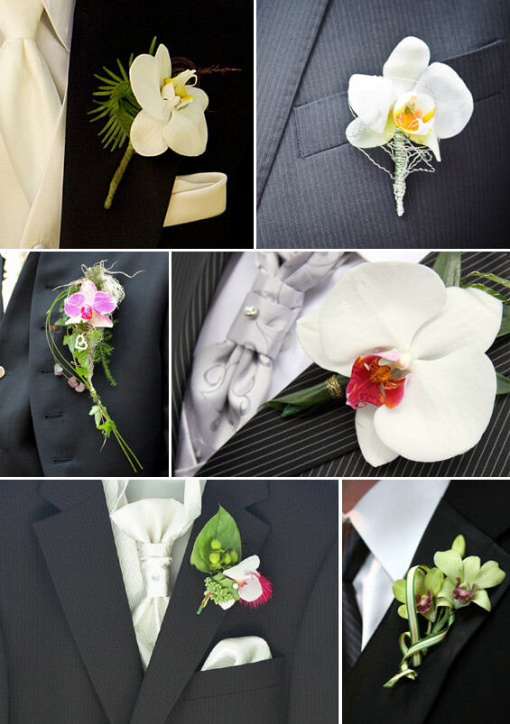 Hochzeitsanstecker mit Orchideen