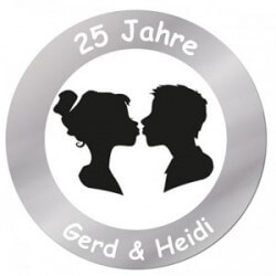 Hochzeitsschild zur Silberhochzeit