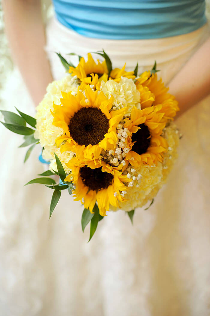 Sonnenblumen Brautstrauß in strahlendem Gelb | Galerie