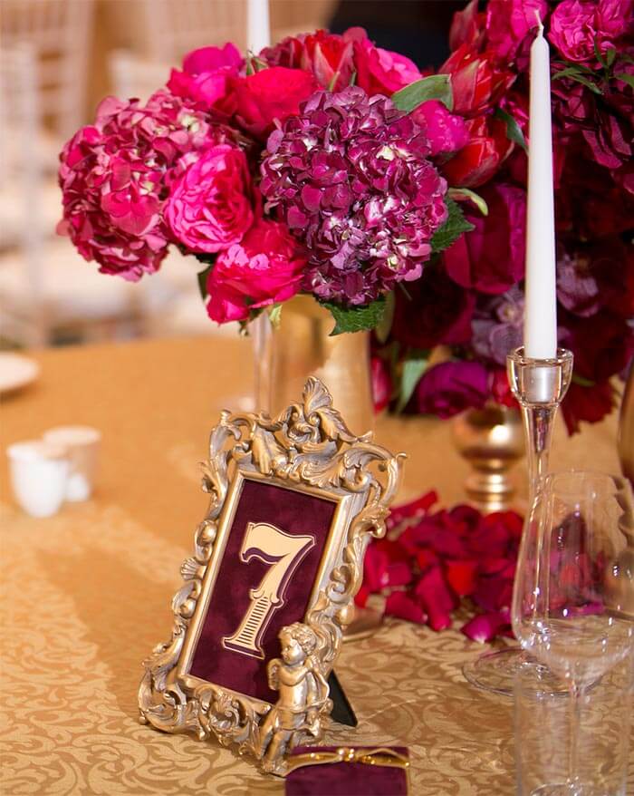 Tischnummern für die Hochzeit