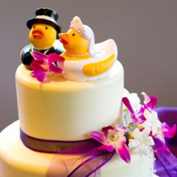 Figura de pastel: patos como pareja nupcial