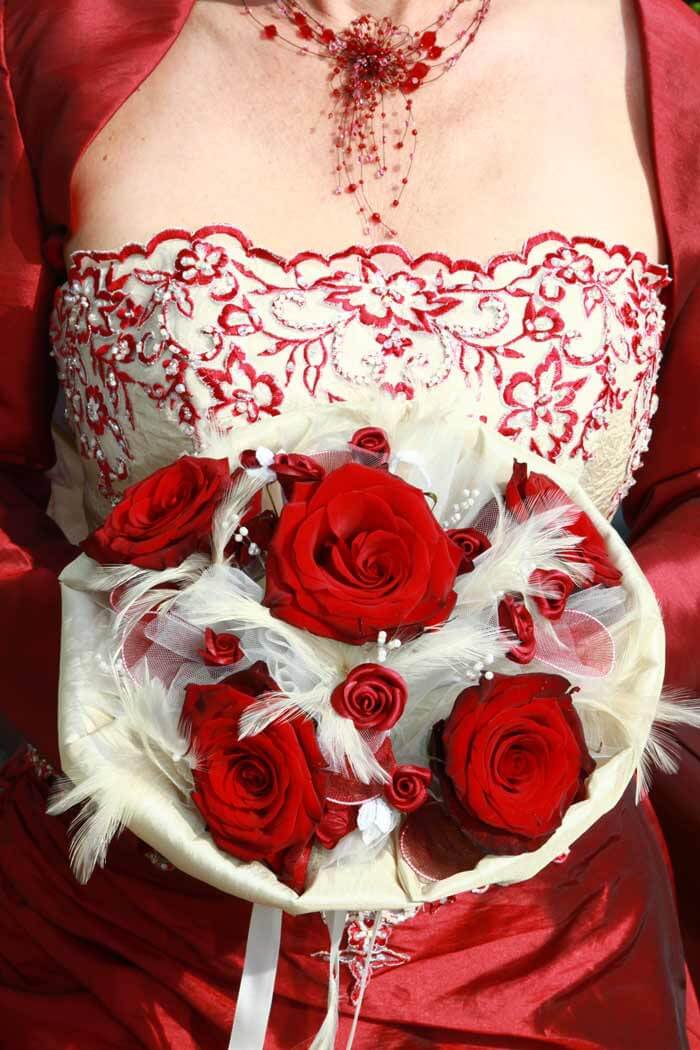 Brautstrauß rote Rosen