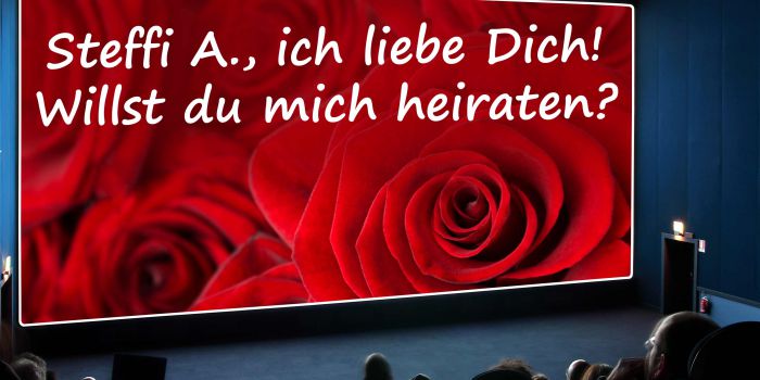Heiratsantrag im Kino