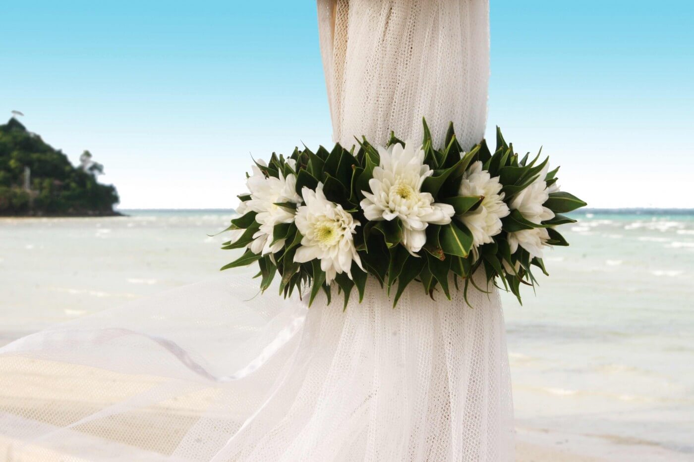 Hochzeit Strand Blumen