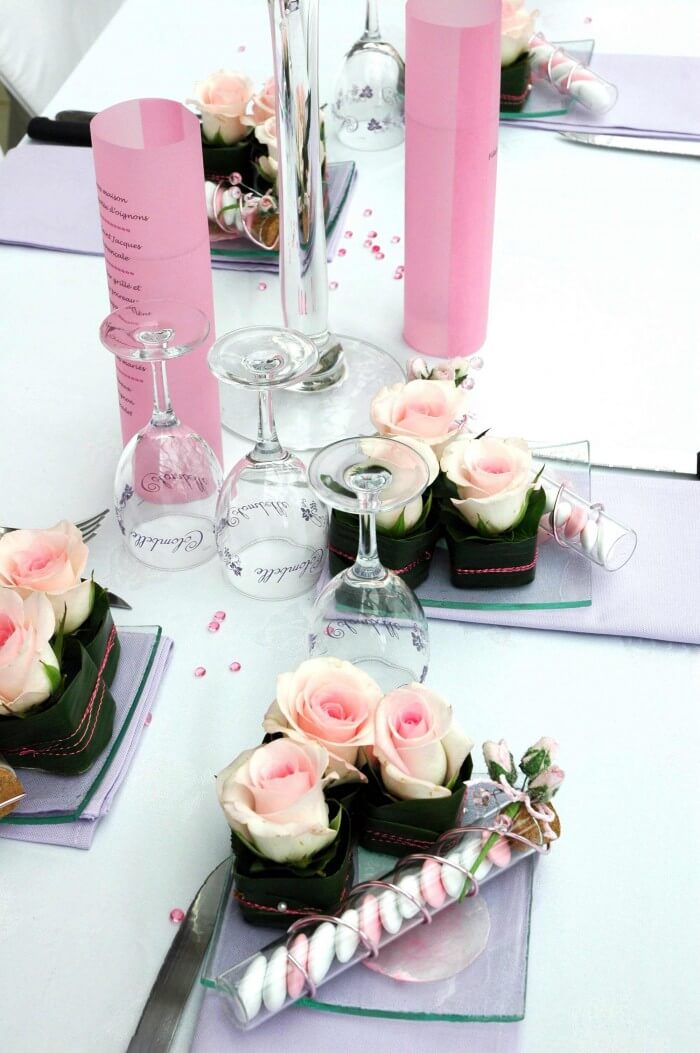 Hochzeit Tischdekoration Rosen