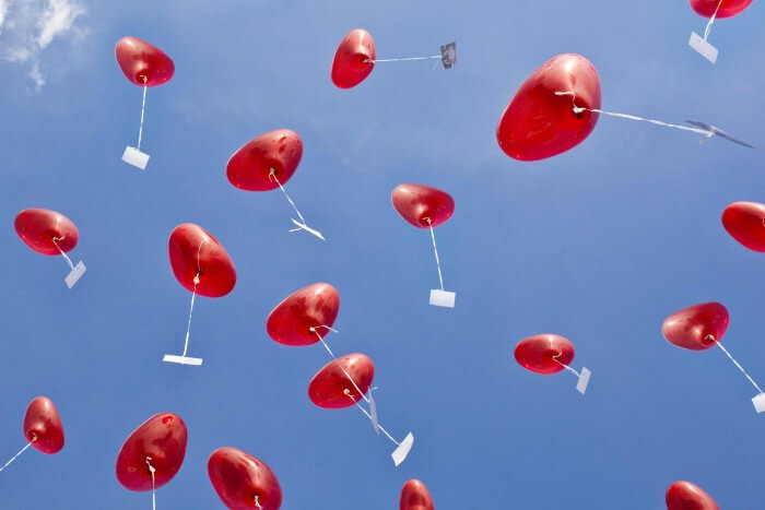 Hochzeitsgeschenk Heliumballons Überraschung