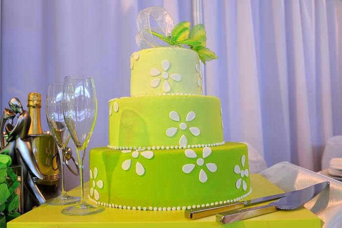 Hochzeitstorte grün