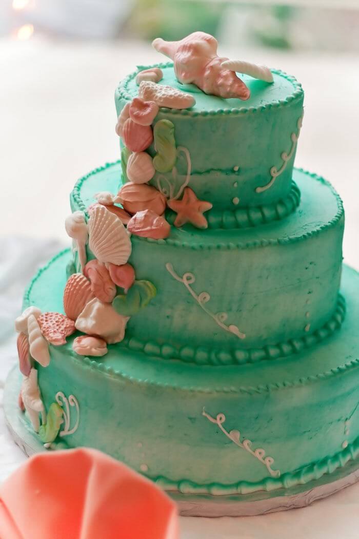 Hochzeitstorte türkis