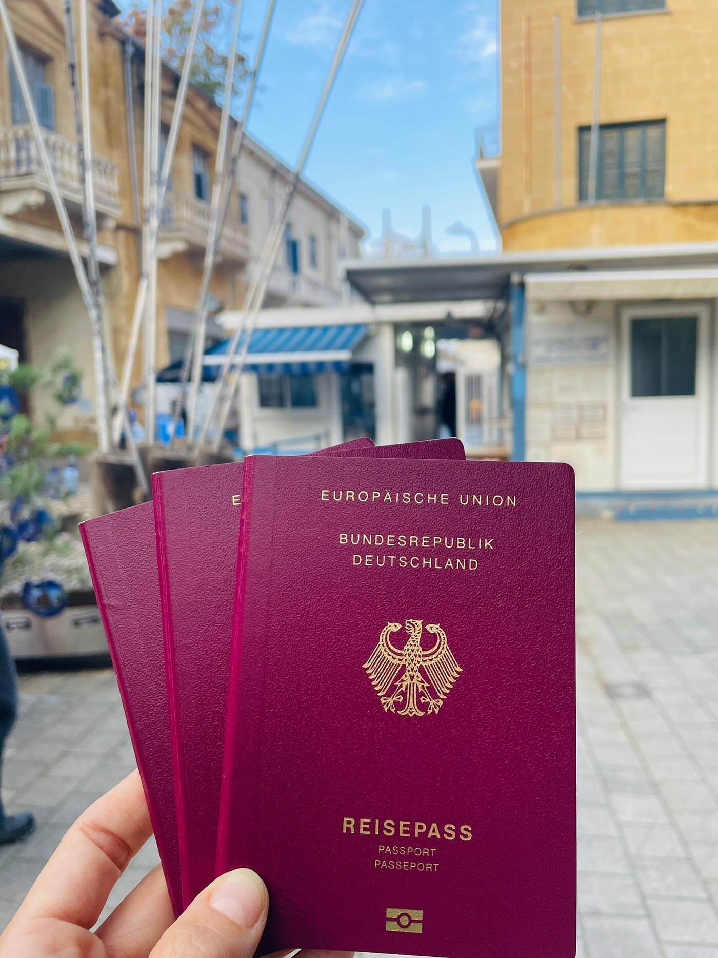 Nikosia Zypern Grenzübergang zu Fuß