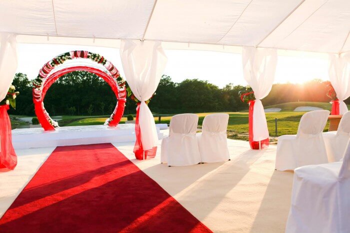 Roter Teppich Hochzeit Outdoor 100 cm x 10 Meter ROT 