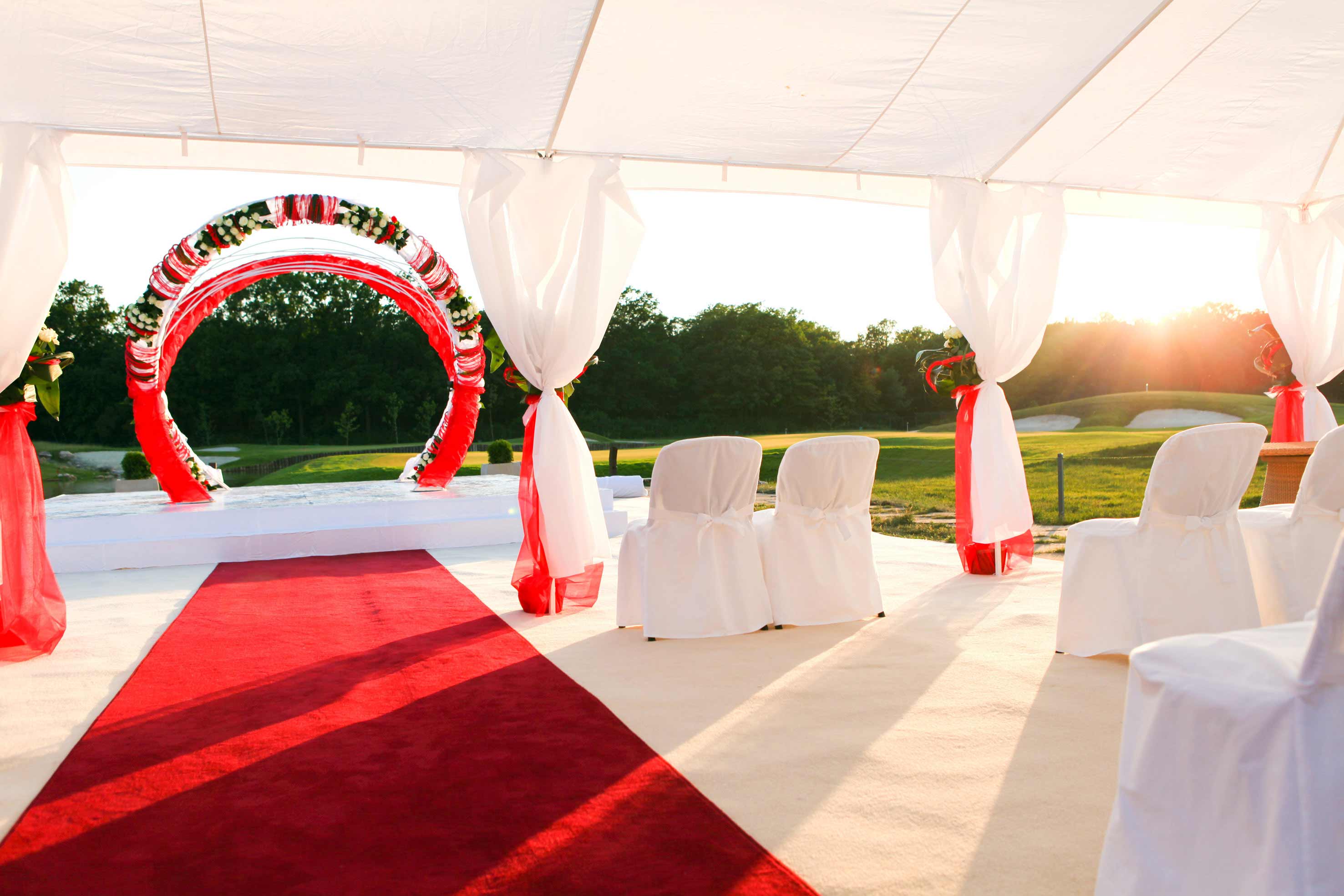 Roter Teppich Hochzeit