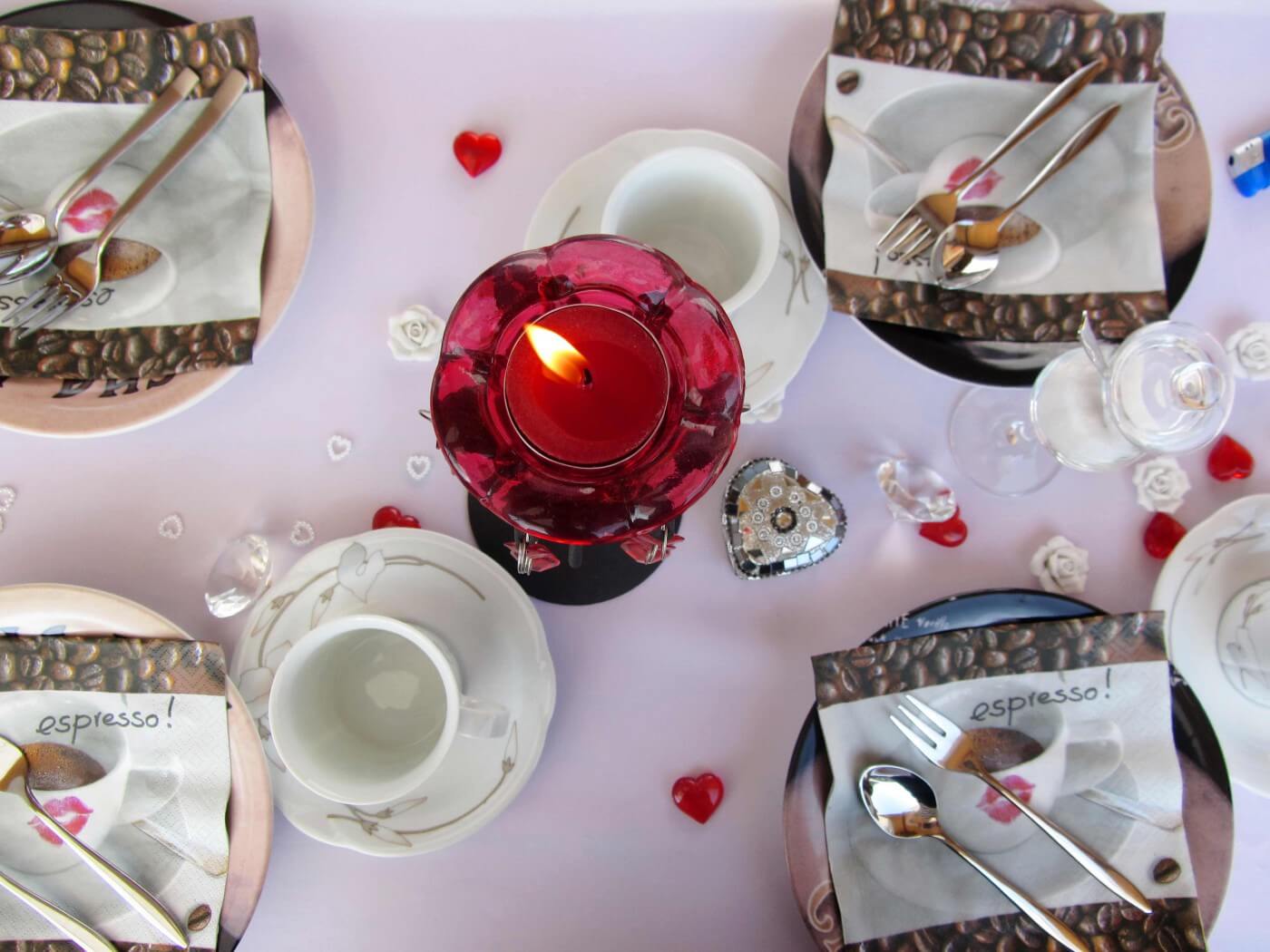 Tischdeko Hochzeit romantisch