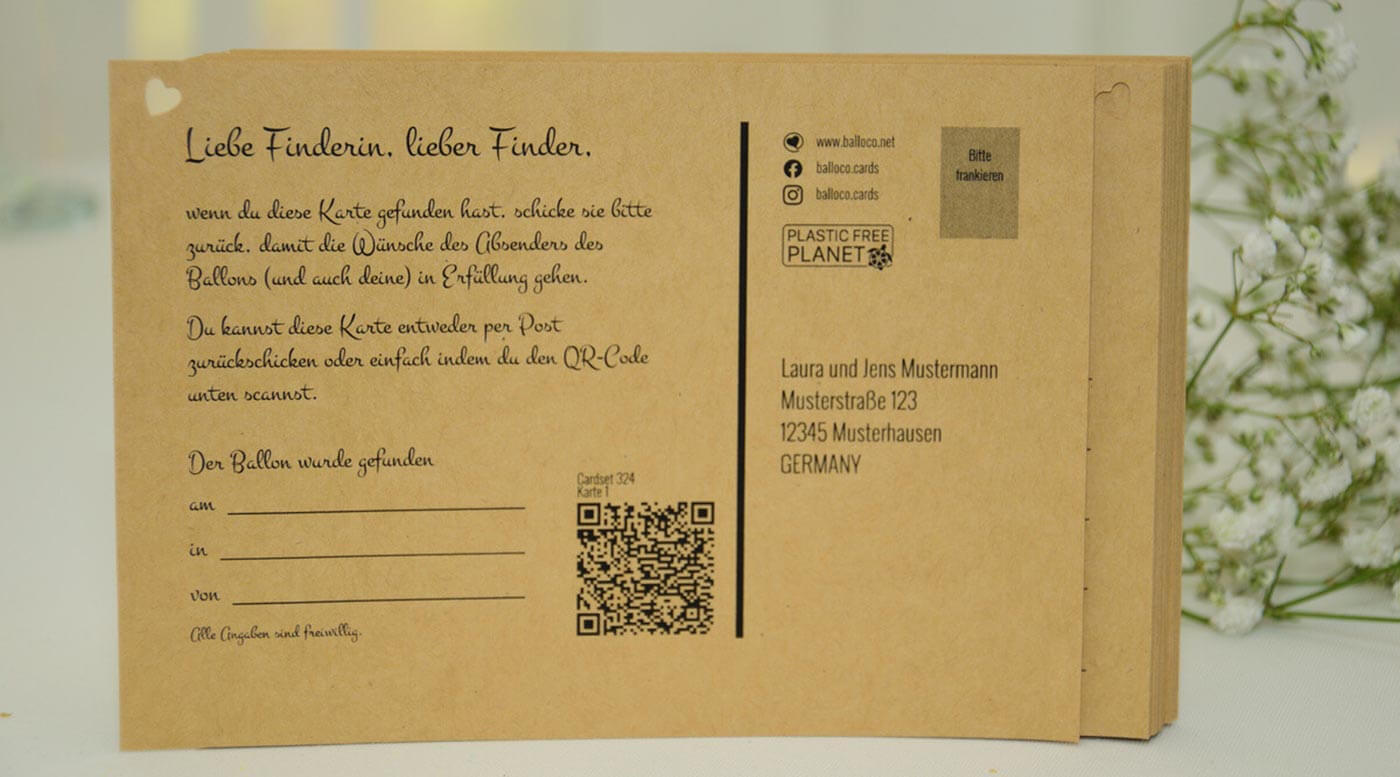 Ballonflugkarten Hochzeit