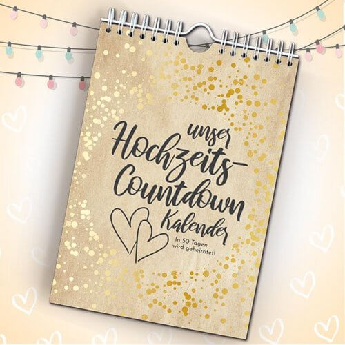 Hochzeitskalender Countdown Kalender zur Hochzeit verschenken