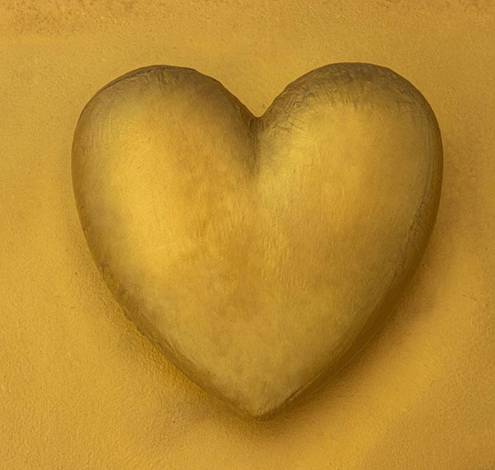 Geschenke zur goldenen Hochzeit basteln goldenes Herz