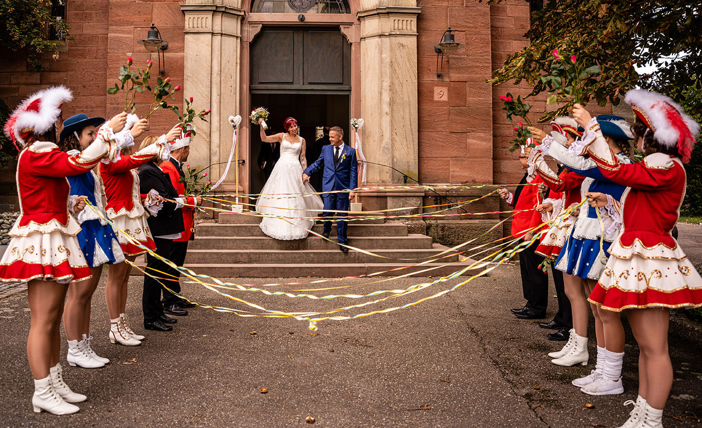 Spalier bei Hochzeit