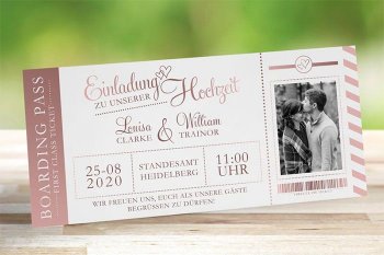 Boarding Pass Hochzeitseinladung