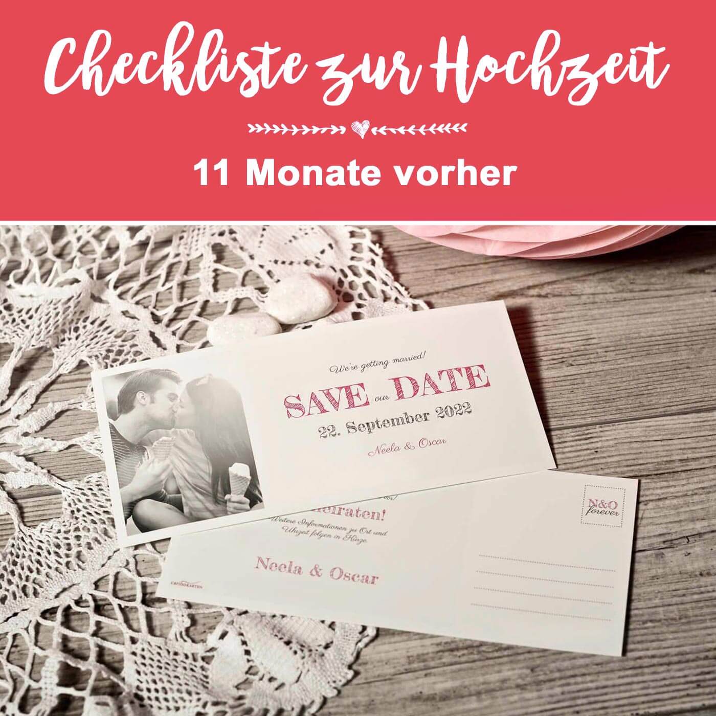 Checkliste Hochzeit PDF, 11 Monate