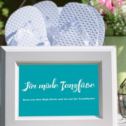 Hochzeit Flip Flops Schild