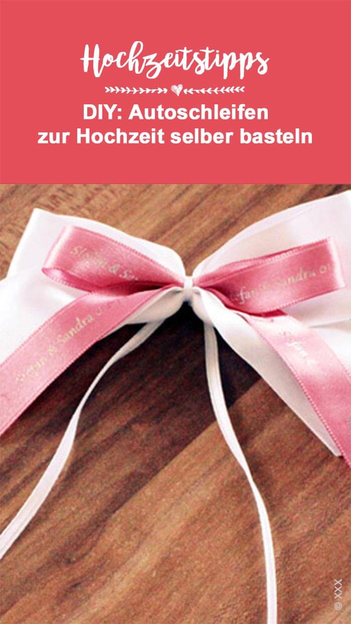 Autoschleifen Hochzeit DIY