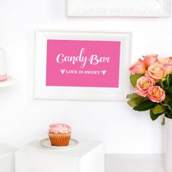 Candy Bar Schild