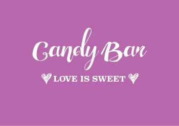 Candybar Schild lila