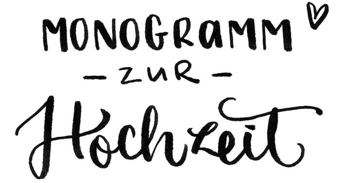 Monogramm zur Hochzeit