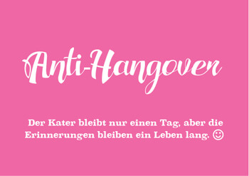 Hangover Kit Hochzeit Vorlage