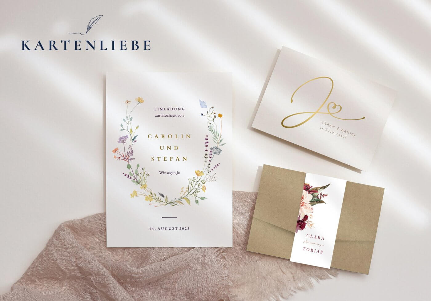 Einladungskarten für eine Hochzeit