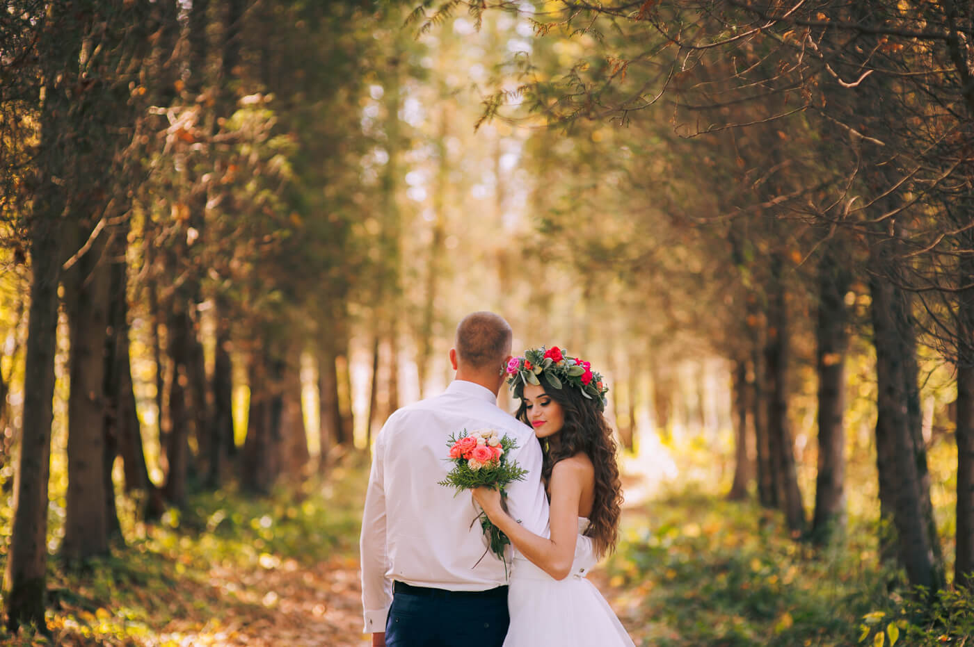 Hochzeitsfotos Wald