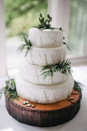 Im Wald heiraten Torte