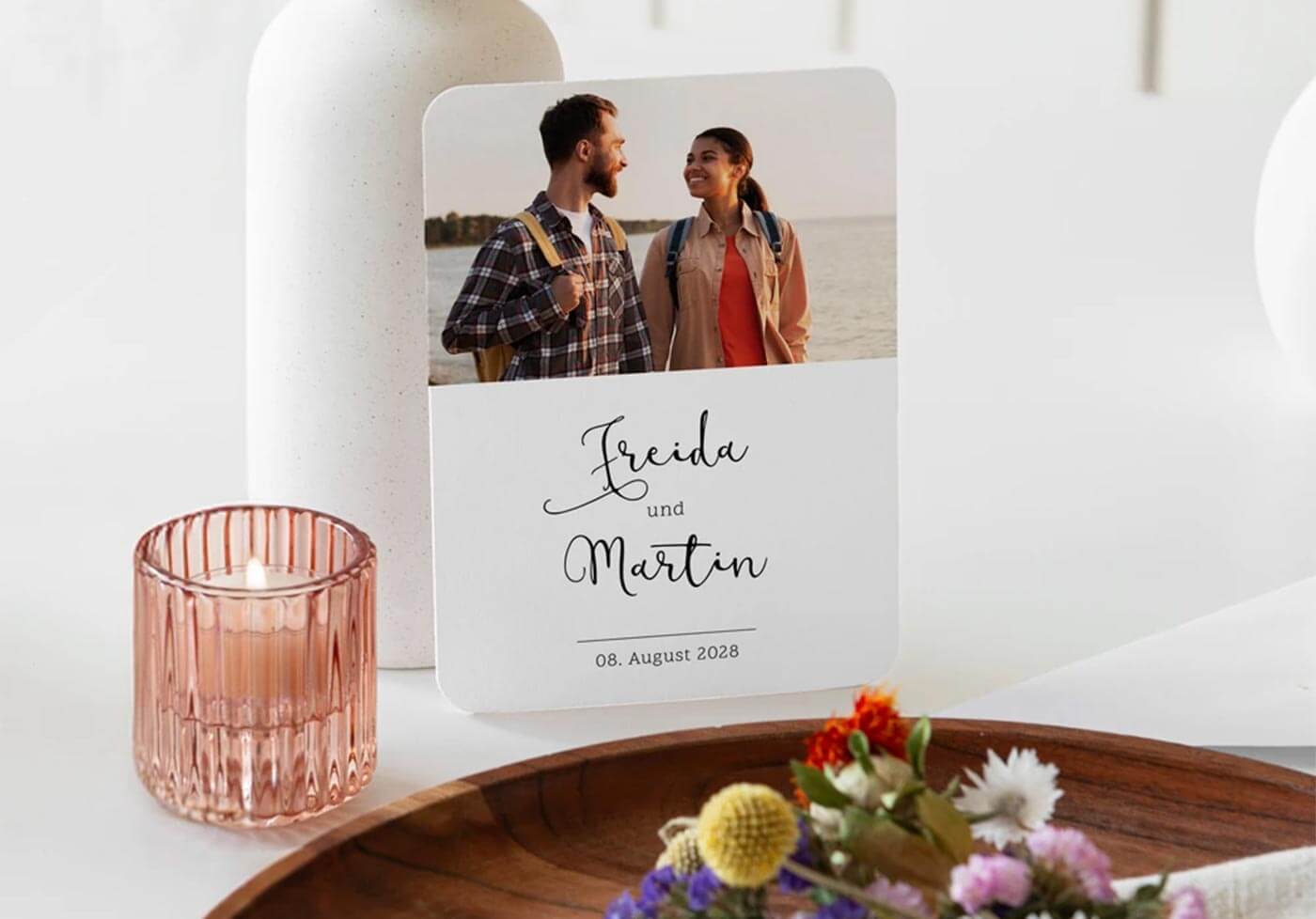 Einladungskarten Hochzeit schwarz weiß