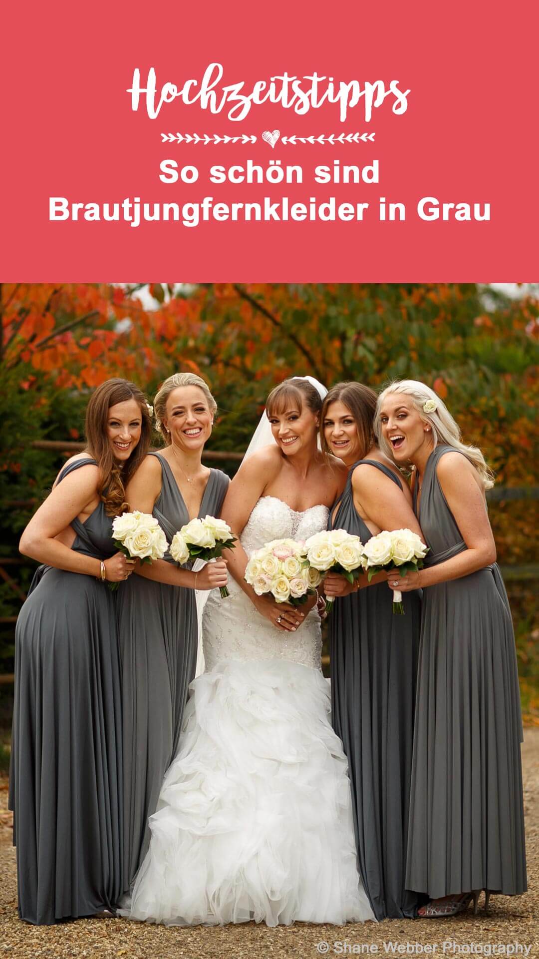 Graue Brautjungfernkleider - Bridesmaid dresses gray and versatile I photo story with tips & ideas