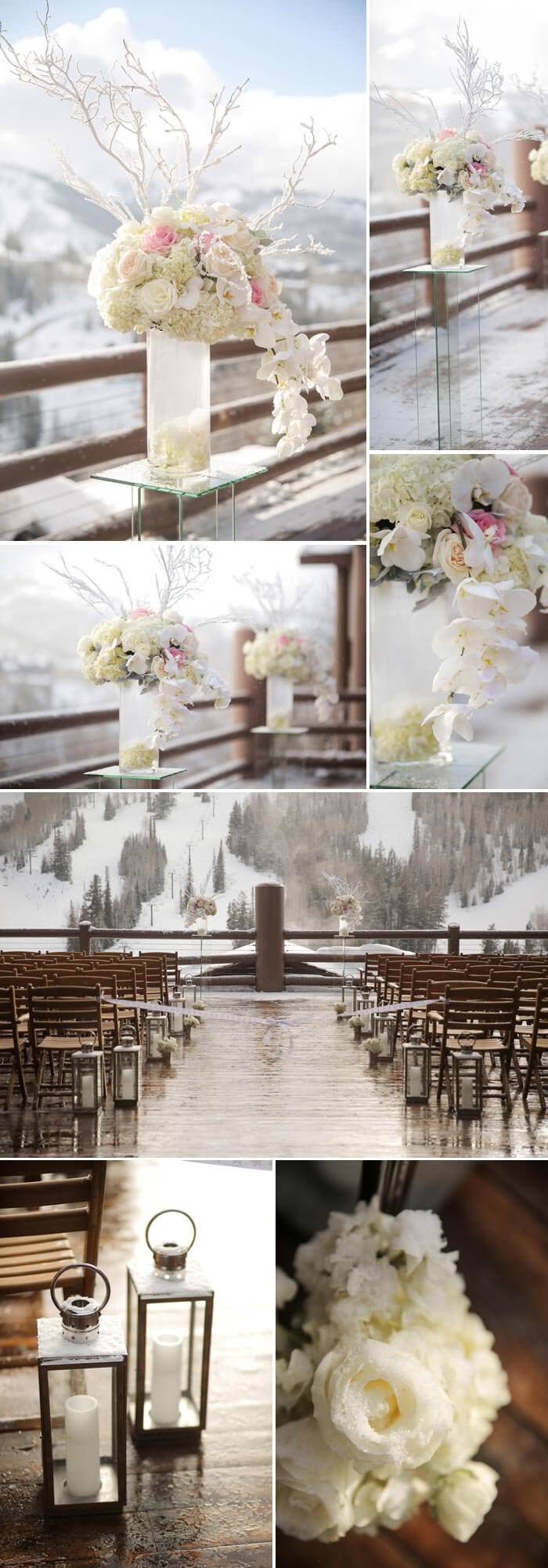 Außendeko Winterhochzeit