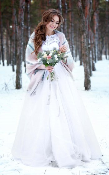 Brautkleid Winterhochzeit