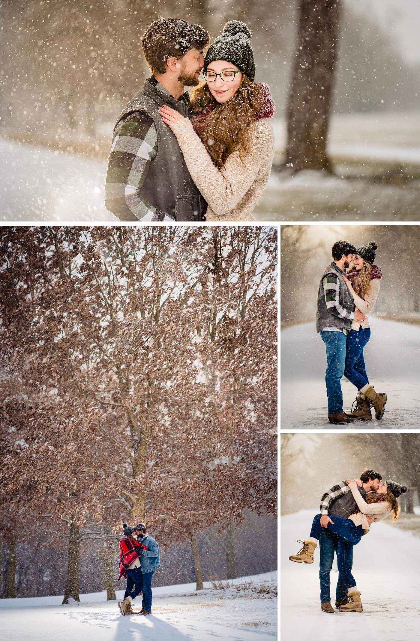 Verlobungsbilder im Schnee