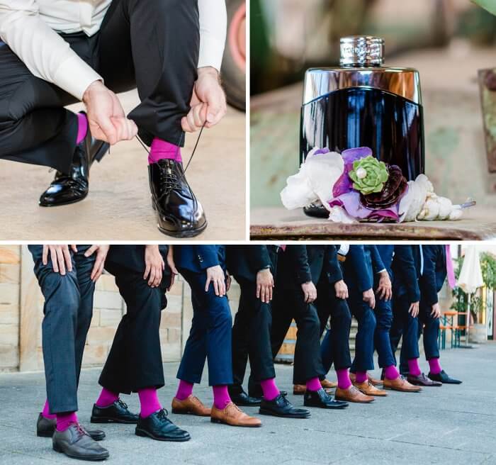 Farbige Socken Hochzeit