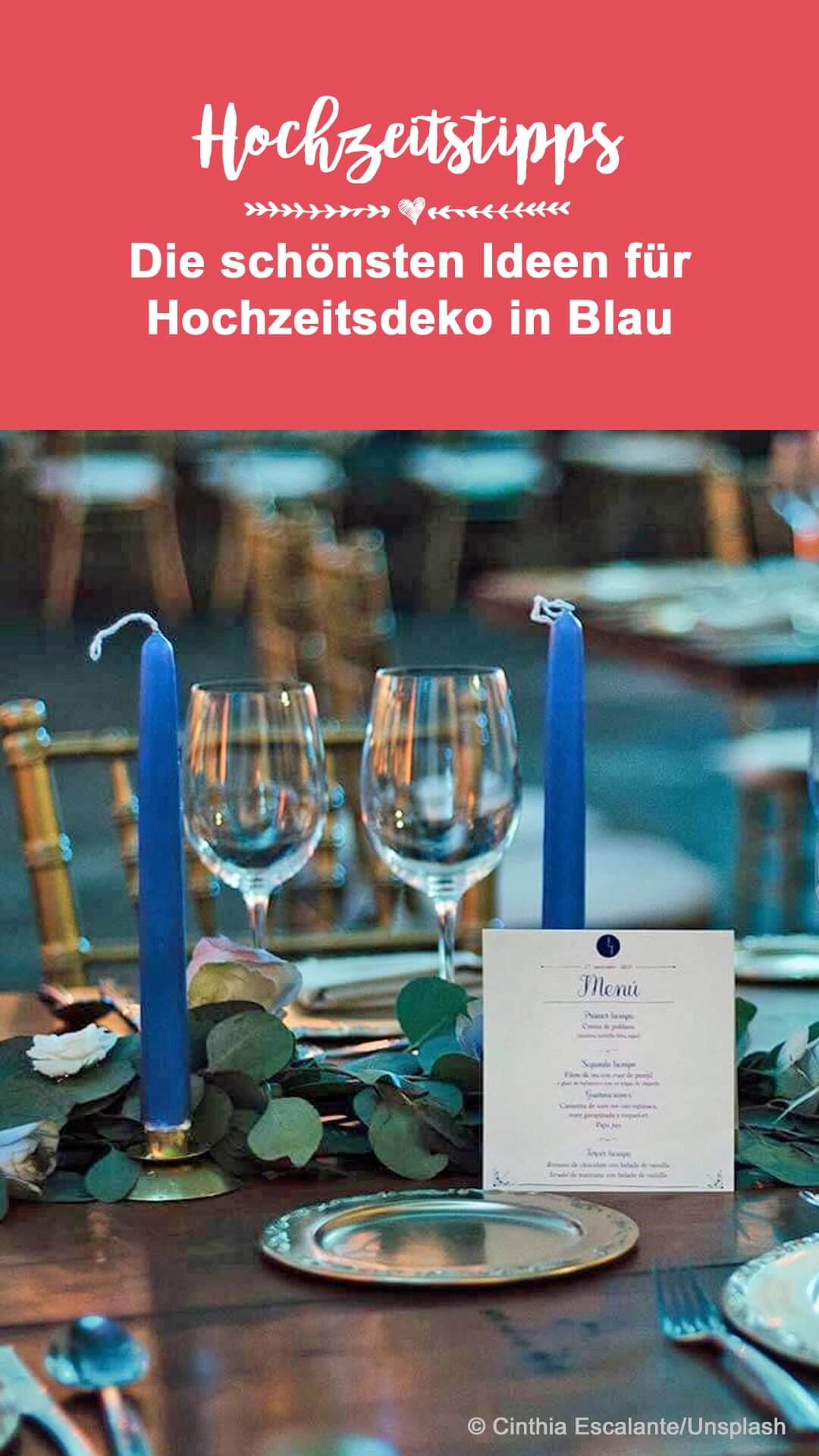 Blaue Hochzeit Deko